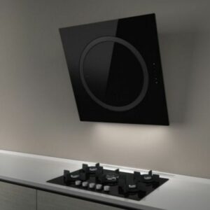 Elica Om Air Wall Vertical Cooking Hood, 75 Cm, Glass Black, Prf0094744