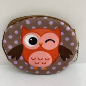 Red Soft Owl Purse