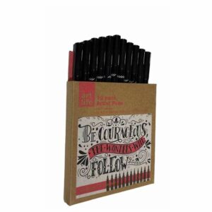 Memoris Precious Fineliner Pens MP72186 set of 12 different types of pen heads.