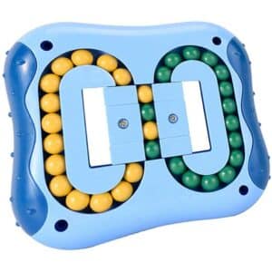Mascube TY-04/633-117R Rotating Magic Bean Cube Toys,Decompression Spinning Magic Bead Puzzles,Fidget Magic Cube Toy Blue