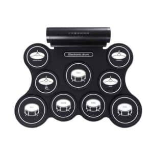 Digital Electronic 9 Pads Drum Set Compact Size Roll-Up Silicon Drum Set with Drumsticks - M438