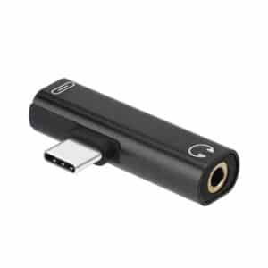 Plug Music Adapter for USB Type C Port to 2 x 3.5MM AUX Jacks Cell Phone Charging Adapter - P254