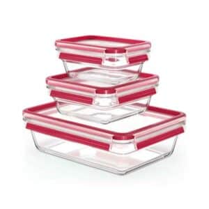 Tefal, Masterseal Glass Box Set of 3 Pieces – 0.45 /0.8 / 2L – N1050910