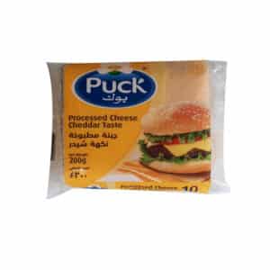 Puck Processed Cheese Cheddar Taste 200G *10 Slices