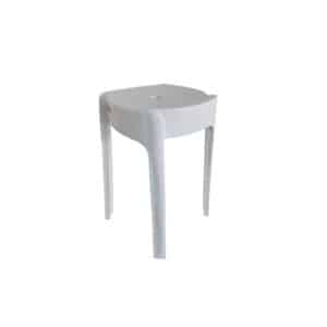 Tufex Solo Stool Plastic Table (White), TUR-TP678W