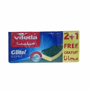 Vileda Sponge Glitzi Flexible *3 Pcs