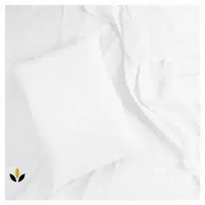 Premium Plain Fitted Sheet Set - White Double