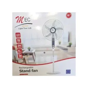 Rechargeable 24 Speed Stand Fan 18" + USB Mobile Charger