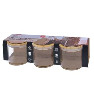 Testa 3pcs. Food Canister 450ML With Bamboo Lid