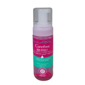 Carefree Duo Effect Daily Intimate Cleansing Mousse With Green Tea & Aloe Vera 150ML