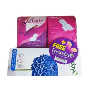Private Extra Thin Night 7 Pads *2 Pcs + Private Freshday Long *18 Pantyliners