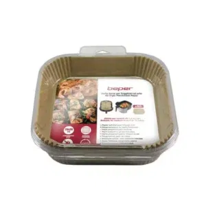 Beper Parchment Paper For Air Fryers, Set of 50, 20x20cm [Square Baking Paper], [Non-Stick And Biodegradable], C103ACC003